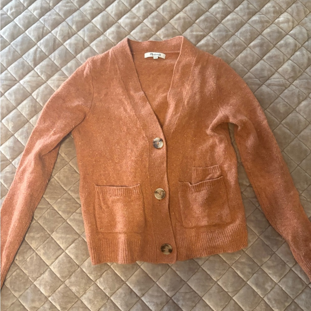 Madewell Rust Cardigan Sweater